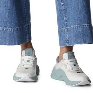 Sorel Women's Kinetic RNEGD Lace Sneaker Sea Salt/Crushed Blue 1986321-125 7.5